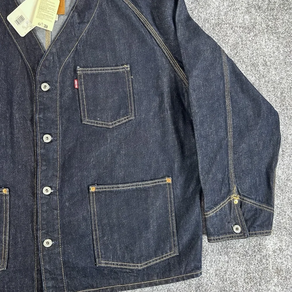 NEW Levi's Premium Capital E Men's Union‎ Engineer Denim Cardigan Size L